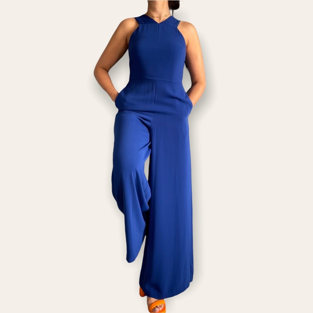 Warehouse, WIDE LEG JUMPSUIT Bright
Blue